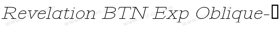 Revelation BTN Exp Oblique字体转换